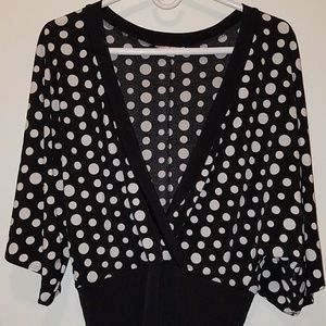 Deep V-neck dress shirt